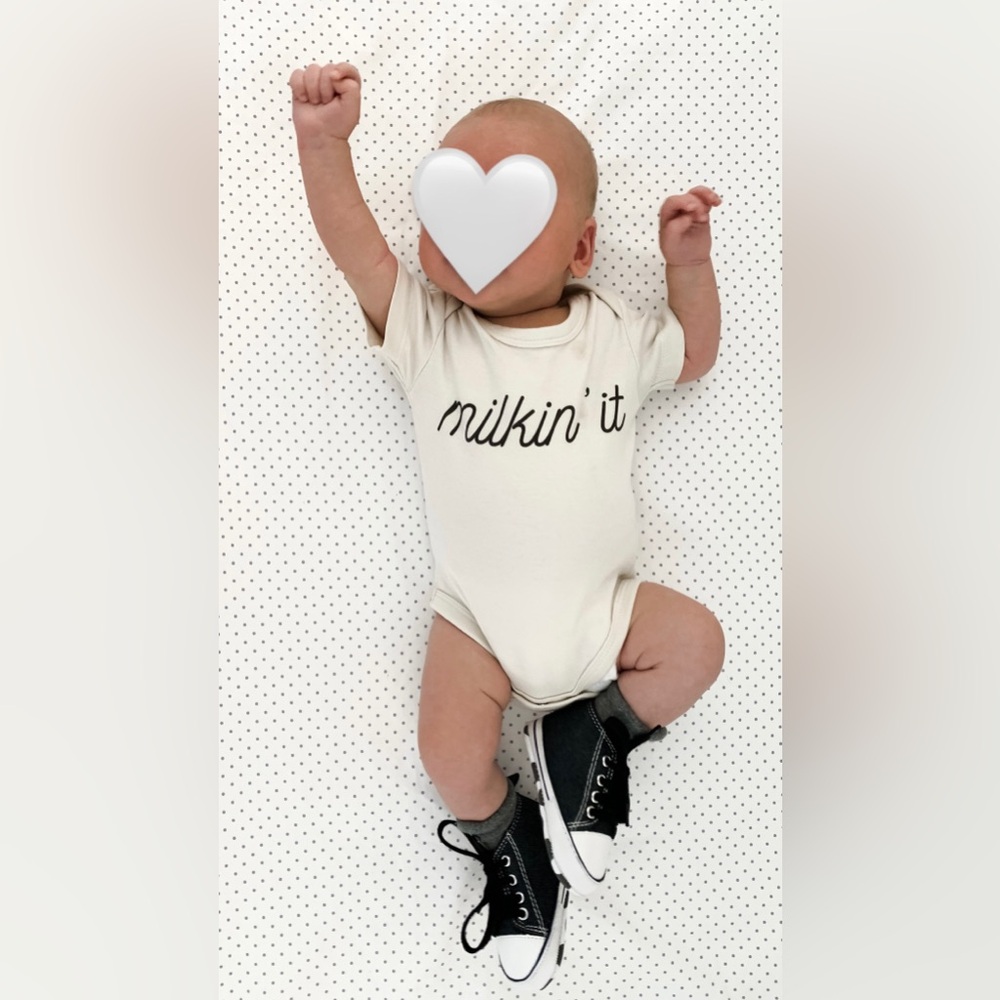 Organic Cotton Milkin’ It Onesie Bodysuit - Picture 1 of 4